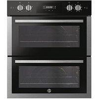 Hoover H-Oven 300 Ho7Dc3Un308Bi Double Oven With Hydro Easy Clean - Black Glass With Stainless Steel