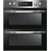 Candy Fci7D405X Built In Double Oven With Easy Clean Enamel - Black Glass With Stainless Steel - Ove