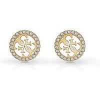 Guess Studs Party 12Mm 4G Logo Stud Earrings Yellow Gold