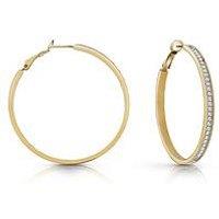 Guess Color My Day 50Mm Hoops Clear Yellow Gold