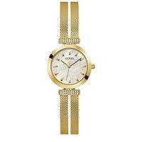 Guess Array With Cystals Stainless Steel/Mesh Ladies Watch