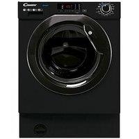 Candy Cbd 495D1Wbbe-80 Integrated Washer Dryer, 9Kg Wash, 5Kg Dry, 1400 Spin - Black - Washer Dryer 