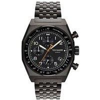 Ted Baker Filey Stainless Steel Ip Black Case Black Dial Stainless Steel Ip Black Bracelet