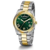 Guess Connoisseur Brushed Silver Stainless Steel Mens Watch