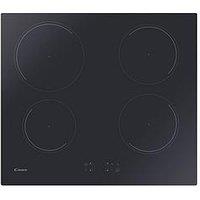 Candy Ci642Ctt/E1 60Cm Induction Hob, 4 Zones With Touch Control - Black Glass - Hob With Installation