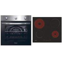 Candy Pci27Xch64Ccb Multi-Function Oven With 4 Zone Ceramic Hob - Black Glass With Stainless Steel -