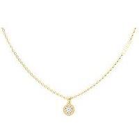 Guess Color My Day 16-18'' Clear Charm Necklace Yellow Gold