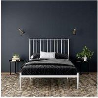 Dorel Home Giulia Modern Metal Double Bed Frame - White