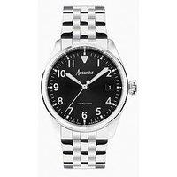 Accurist Aviation Mens Silver Stainless Steel Bracelet Analogue Watch