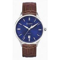 Accurist Classic Mens Brown Leather Strap Analogue Watch