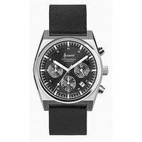 Accurist Origin Mens Black Leather Strap Chronograph Watch