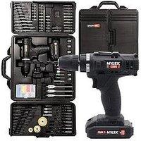 Mylek 18V Cordless Drill Electric Driver Set With 151-Piece Accessory Set And Case