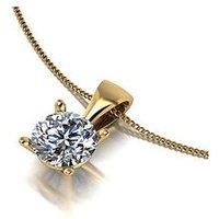 Moissanite 9Ct Yellow Gold 1Ct Moissanite Solitaire Pendant Necklace