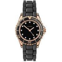 Sekonda Ladies Black Silicone Strap With Black Dial Watch