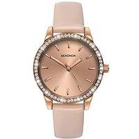 Sekonda Ladies Amelia Beige Polyurethane Strap With Rose Gold Dial Watch