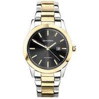 Sekonda Ladies Taylor Two Tone Stainless Steel Bracelet With Black Dial Watch