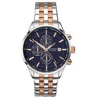 Sekonda Men'S Endurance Two Tone Stainless Steel Bracelet With Navy Dial Watch