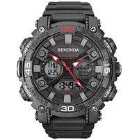 Sekonda Men'S Digital Black Plastic Strap With Black Dial Watch