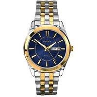 Sekonda Men'S Riley Two Tone Stainless Steel Bracelet With Blue Dial Watch