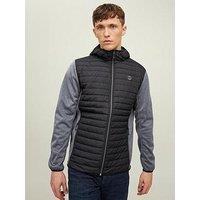 Jack & Jones Lightweight Quilted Hybrid Jacket - Black