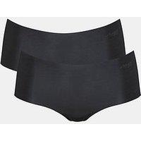 Sloggi Zero Microfibre 2.0 Short 2 Pack Briefs - Black
