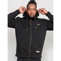 D555 Marble Full Zip Hoody With Chest Embroidery