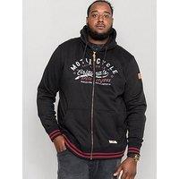 D555 Patrick 'Motorcycle' Chest Print Full Zip Hoody