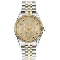 Vivienne Westwood Wallace Ladies Quartz Watch With Champagne Dial & 2-Tone Gold/Silver Stainless Steel Bracelet