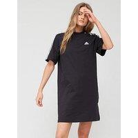 Adidas Sportswear Womens 3 Stripe Dress - Black