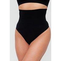 Everybody Shape Enhancing Seamless High Waist Thong - Black