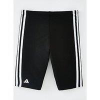 Adidas Boys 3 Stripe Jammer Swim Shorts - Black