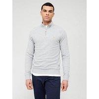 Farah Jim 1/4 Zip Sweat - Light Grey