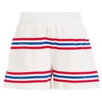 Tommy Hilfiger Girls Varsity Stripe Short - White Multi Stripe