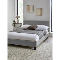 The Very Collection Marston Faux Leather Bed Frame With Mattress Options (Buy And Save!) - Grey - - Fsc Certified - Bed Frame Only