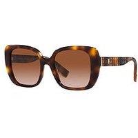 Burberry Helena Square Sunglasses - Light Havana