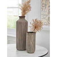 Very Home X Laura Byrnes Set Of 2 Striped Vases
