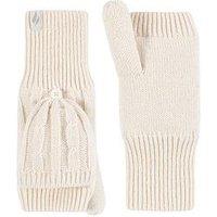 Heat Holders Ash Cable Knit Converter Mittens - Cream