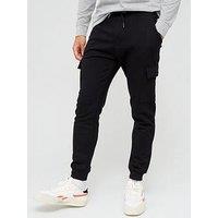 Very Man Cargo Pocket Joggers- Black