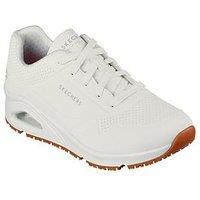 Skechers Workwear Uno Slip Resistant Lace Up Trainer - White