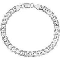 The Love Collection Gent'S - Sterling Silver 7.5 Inch Chunky Curb Bracelet
