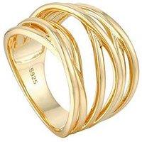 The Love Collection 18Ct Gold Plated Sterling Silver Multi-Band Ring