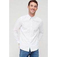 Boss Rickert Regular Fit Longsleeve Shirt-White