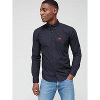 Hugo Evito Slim Fit Long Sleeve Shirt - Black