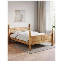 Vida Designs Corona Solid Pine & Bed Frame - High Foot End