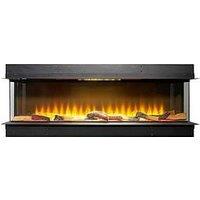 Adam Fires & Fireplaces Adam Sahara Electric Inset Media Wall Fire With Remote Control, 1250Mm