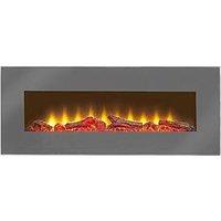 Adam Fires & Fireplaces Adam Sureflame Wm-9505 Electric Wall Mounted Fire With Remote In Grey, 42 Inch