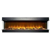 Adam Fires & Fireplaces Adam Sahara Electric Inset Media Wall Fire With Remote Control, 1000Mm