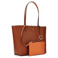Lauren By Ralph Lauren Reversible Tote Medium - Tan And Orange
