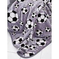 Catherine Lansfield Kids Living Football Blanket Throw - Multi