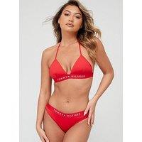 Tommy Hilfiger Original Triangle Fixed Foam Bikini Top - Red